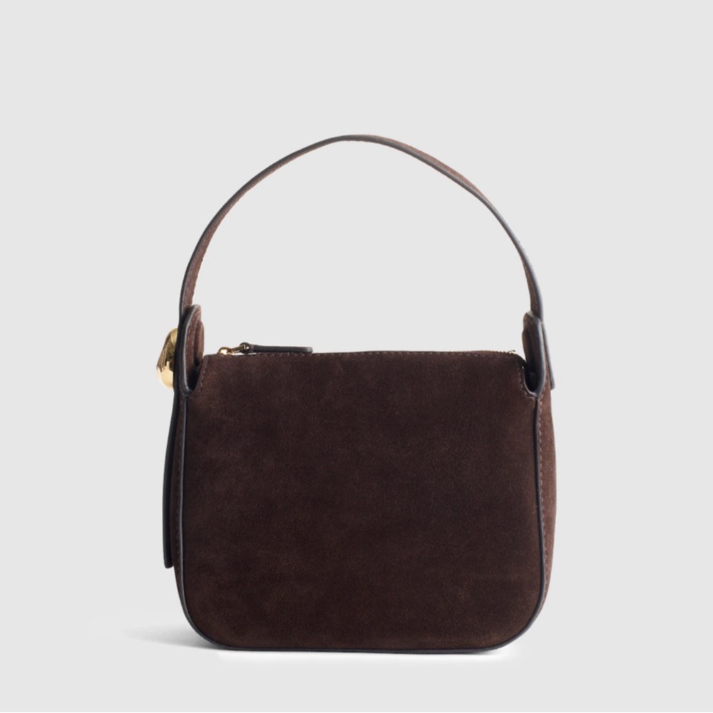 Madewell Sculpted Metal Wristlet Bag in Dark Carob - Picture 3 of 6